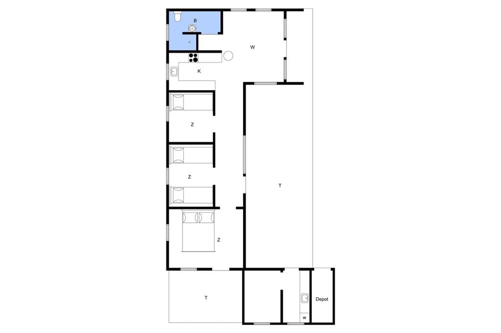 Innenausstattung 1-4 Ferienhaus 204, Lyngsletten 47, DK - 6950 Ringkøbing