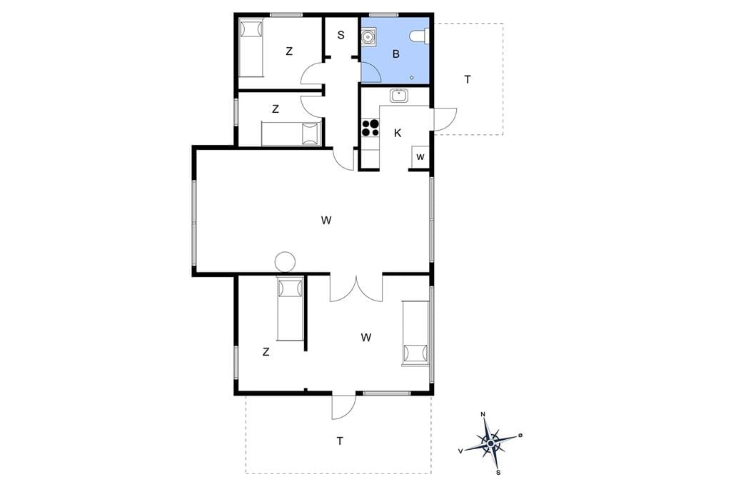 Indretning 1-6 Sommerhus N308, Hestehaven 11, DK - 4736 Karrebæksminde