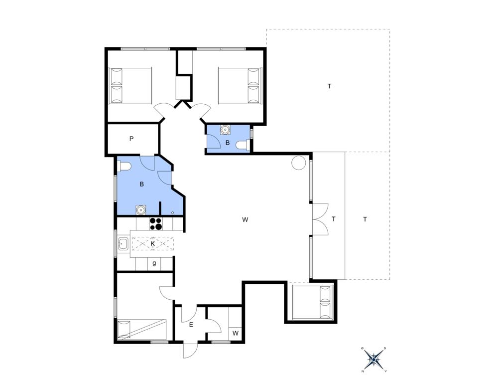 Indretning 1-3 Sommerhus M65076, Mellembakken 11, DK - 5610 Assens