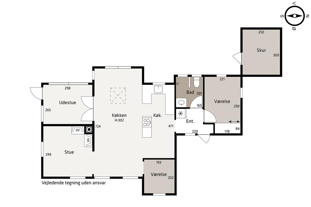 Indretning 1-17 Sommerhus 13360, Annettevej 3, DK - 4560 Vig