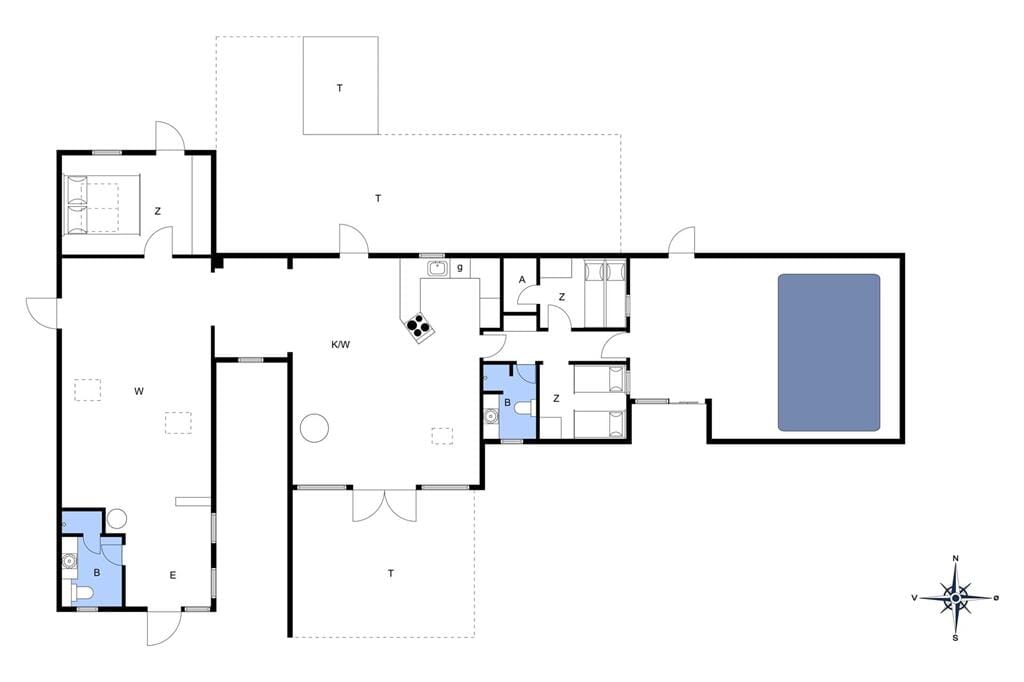 Indretning 1-401 Sommerhus HA109, Vestvej 72, DK - 9370 Hals