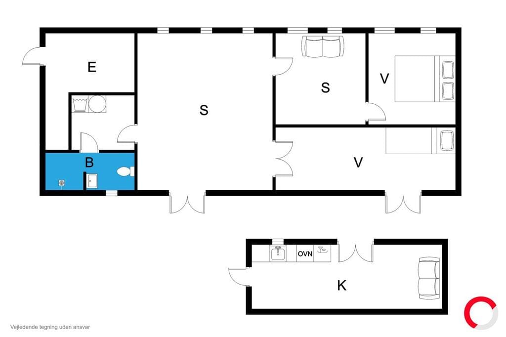 Indretning 1-170 Sommerhus 20319, Søndergade 9, DK - 8305 Samsø