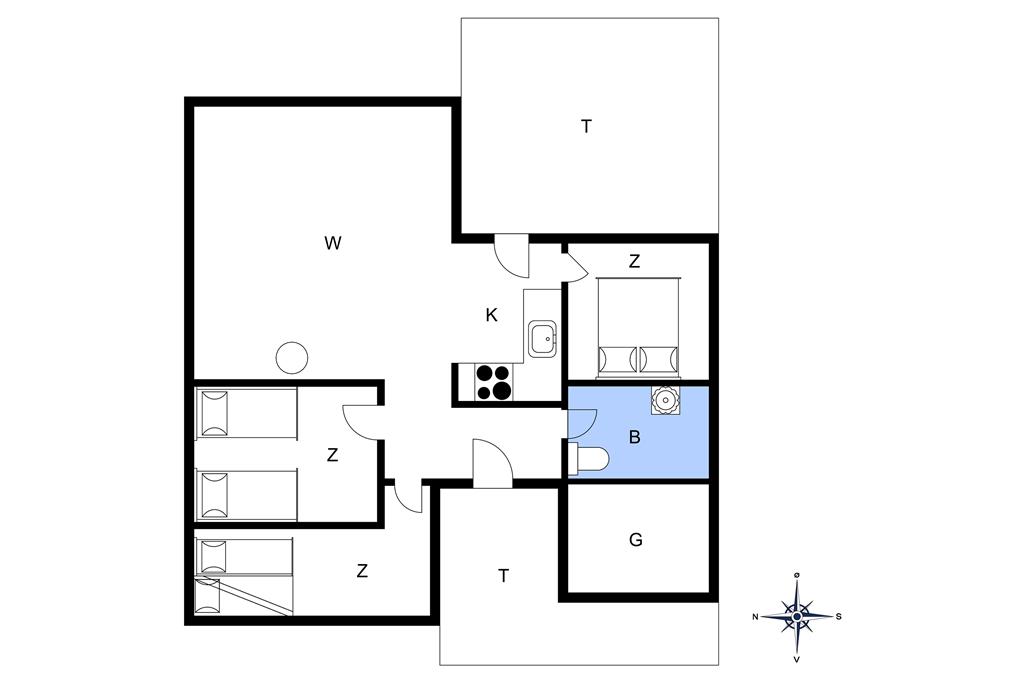 Indretning 1-20 Sommerhus 509, Stranden 11, DK - 7620 Lemvig