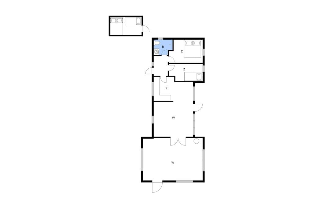Indretning 1-17 Sommerhus 12255, Klokkelyngvej 5, DK - 4583 Sjællands Odde