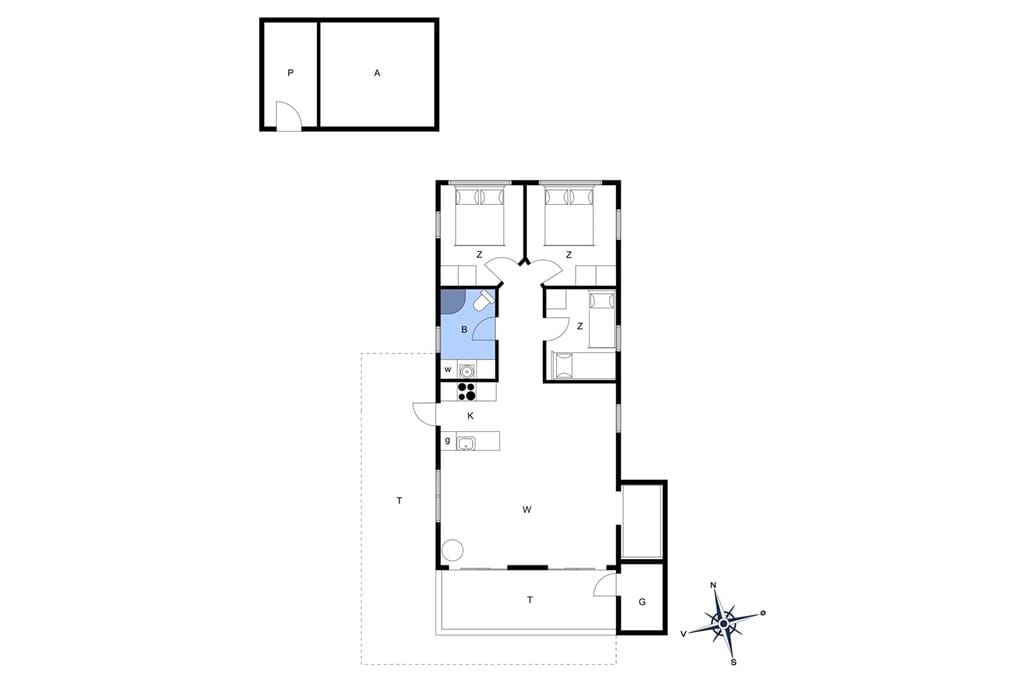 Indretning 1-173 Sommerhus BV147, Toldervej 34, DK - 6857 Blåvand