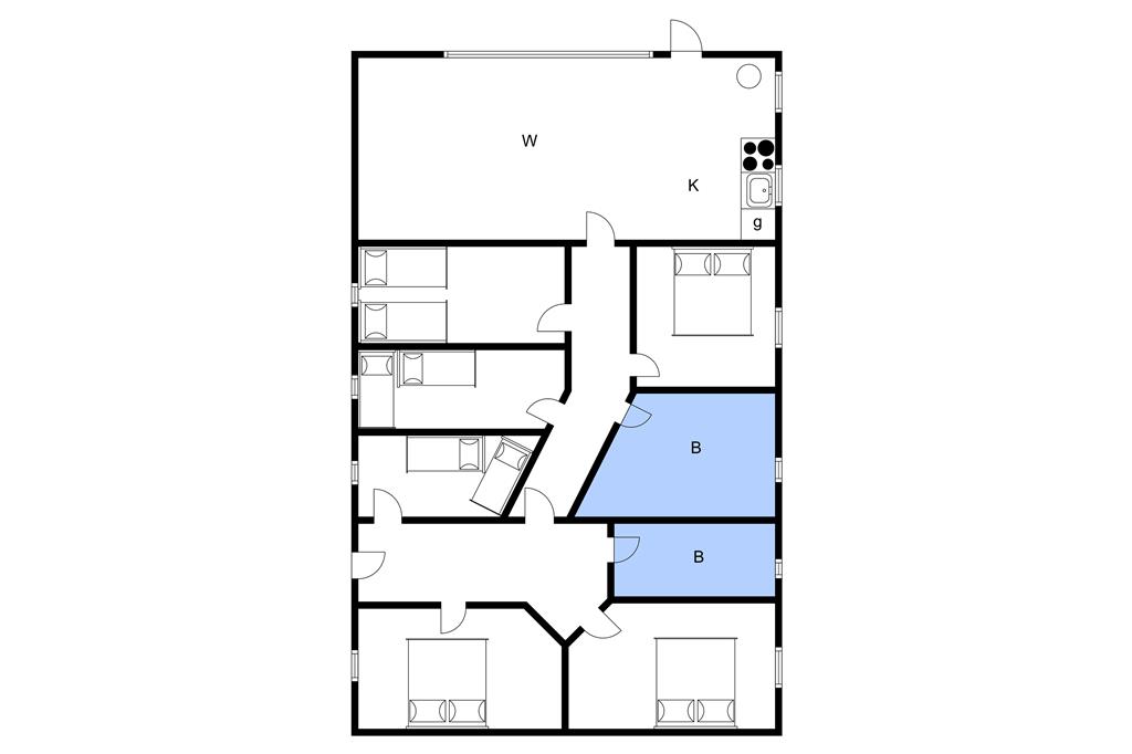 Indretning 1-3 Sommerhus F30134, Nørhovedvej 16, DK - 8766 Nørre Snede