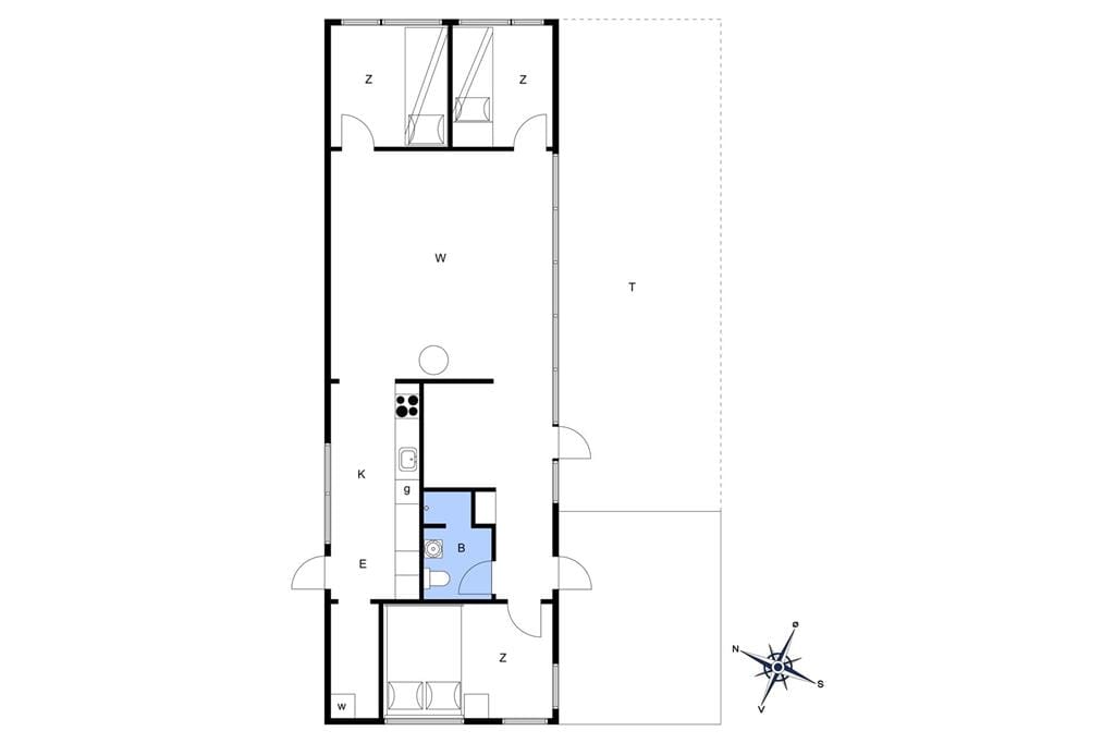 Indretning 1-17 Sommerhus 11141, Skærbygårdsvej 40, DK - 4500 Nykøbing Sj