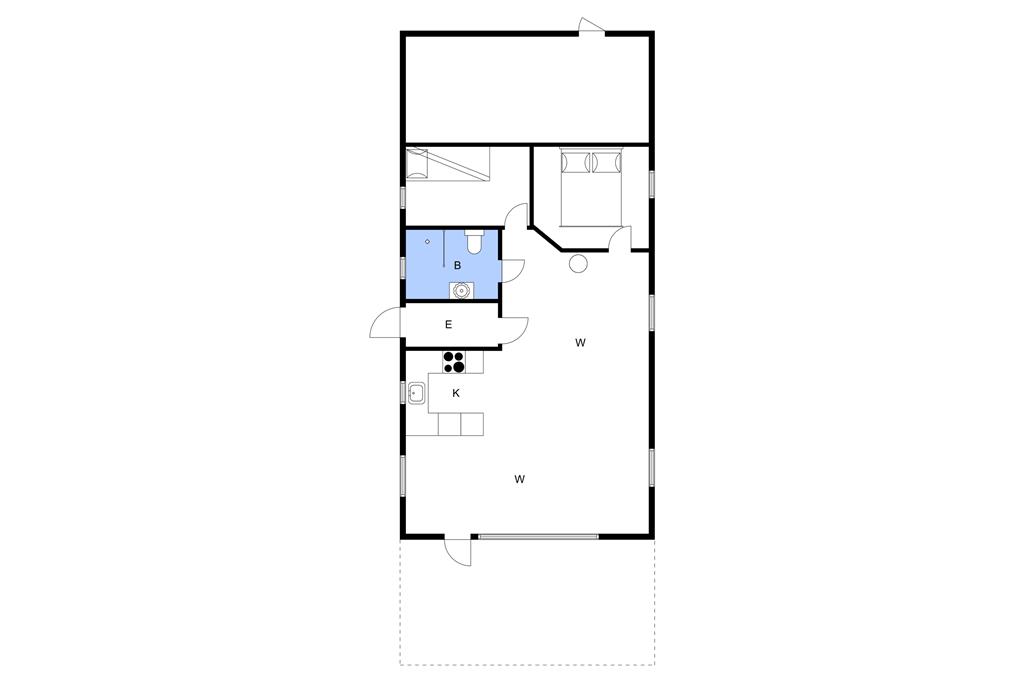 Indretning 1-3 Sommerhus L14218, Skovsøvej 4, DK - 7870 Roslev