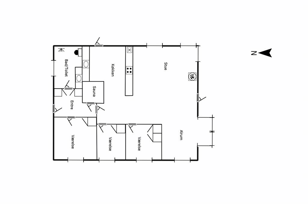 Indretning 1-125 Sommerhus 2117, Hjelmevej 19, DK - 6854 Henne
