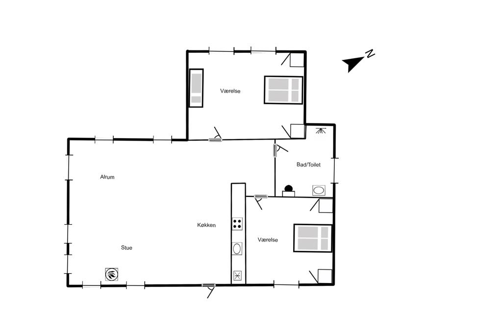 Innenausstattung 1-125 Ferienhaus 2165, Ternevej 5, DK - 6854 Henne