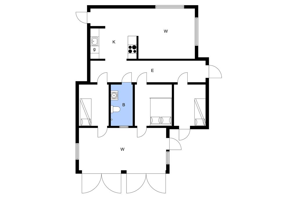 Inredning 1-3 Stuga M66371, Dinestrup Strand 1, DK - 5540 Ullerslev