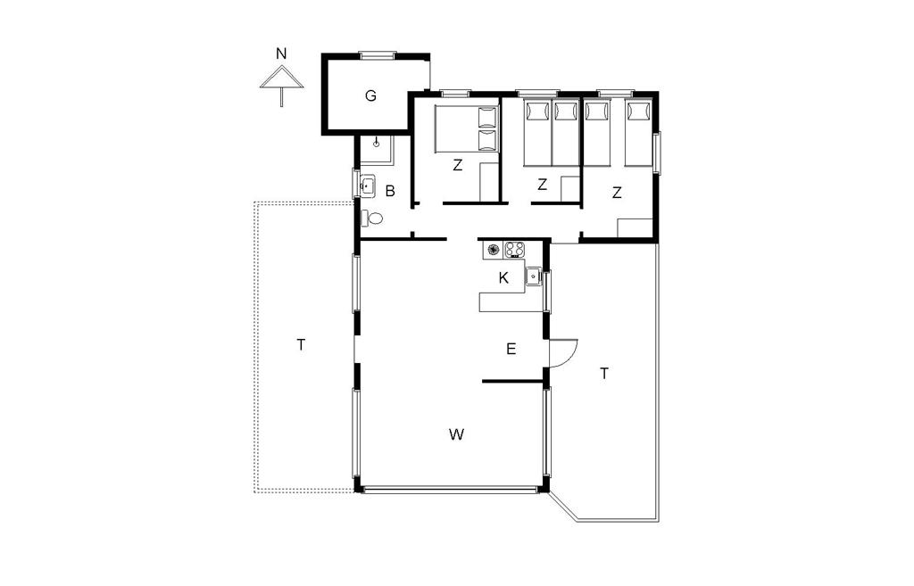 Indretning 1-14 Sommerhus 673, Ane Mariesvej 15, DK - 9480 Løkken