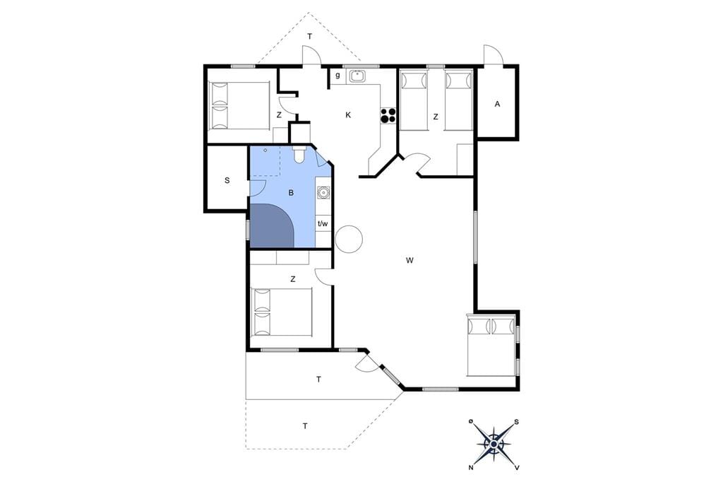 Indretning 1-26 Sommerhus SL265, Havstokken 1, DK - 4220 Korsør