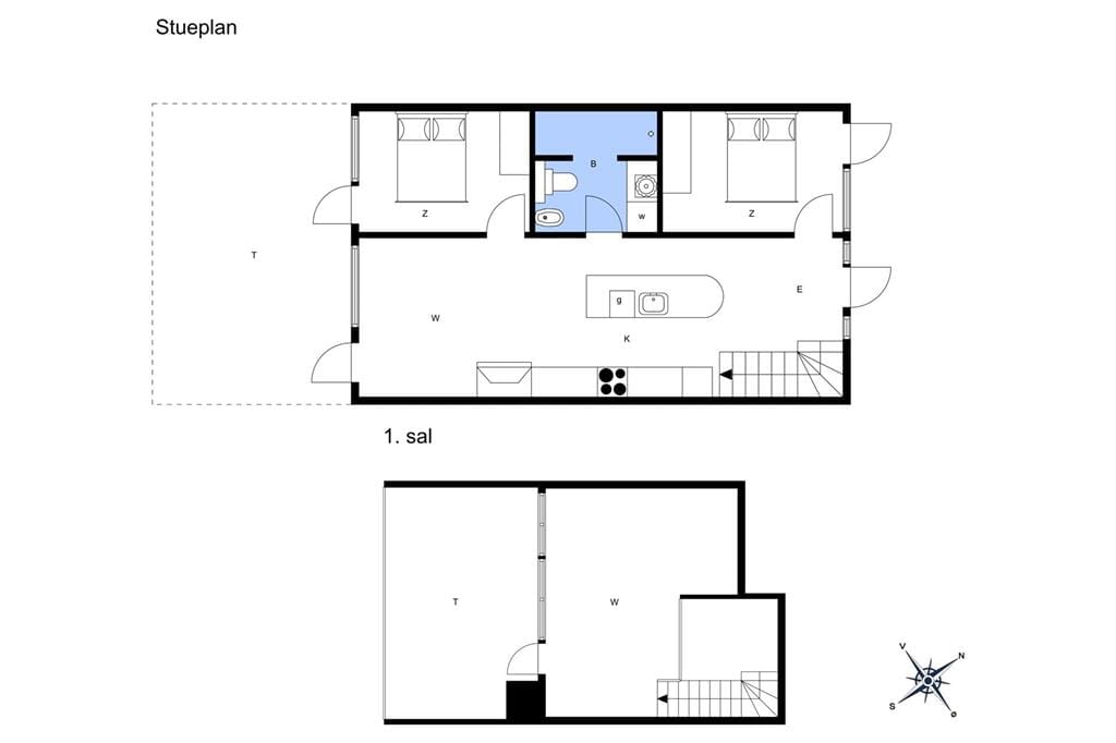 Indretning 1-11 Sommerhus 1285, Gulirisvej 285, DK - 6792 Rømø