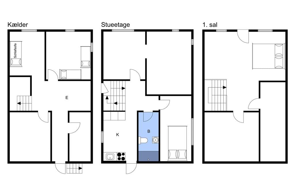 Innredning 1-3 Feirehus M70110, Enighedsstræde 1, DK - 5960 Marstal