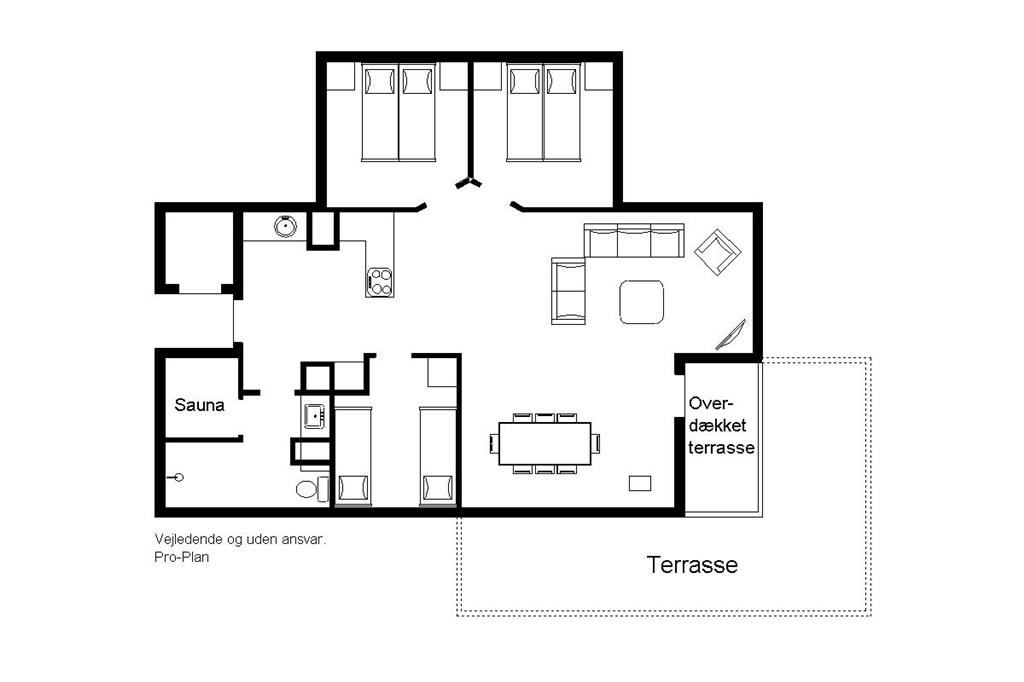 Indretning 1-22 Sommerhus C11301, Stikkelsbærvej 33, DK - 6880 Tarm