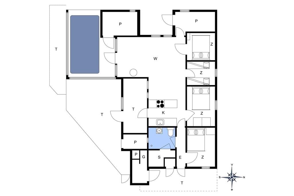 Indretning 1-20 Sommerhus 184, Vejlby Klit 177, DK - 7673 Harboøre