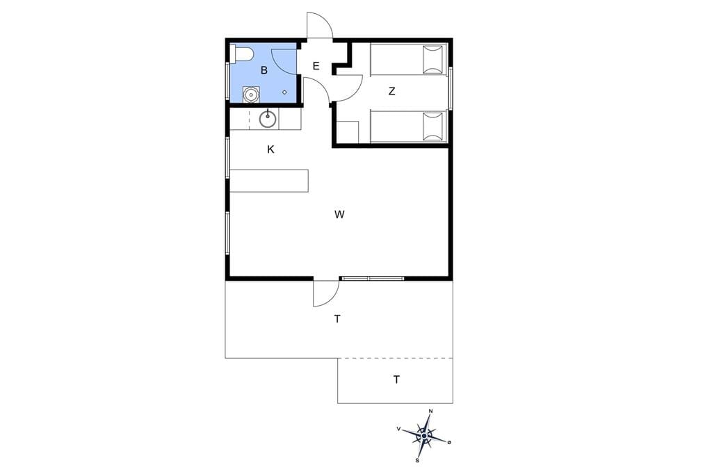 Indretning 1-6 Sommerhus N300, Poulsvej 104, DK - 4736 Karrebæksminde