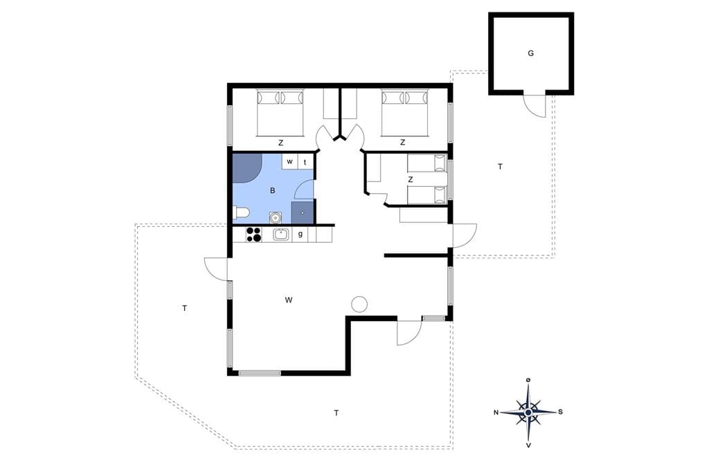 Indretning 1-13 Sommerhus 357, Gunhildsvej 32, DK - 7770 Vestervig