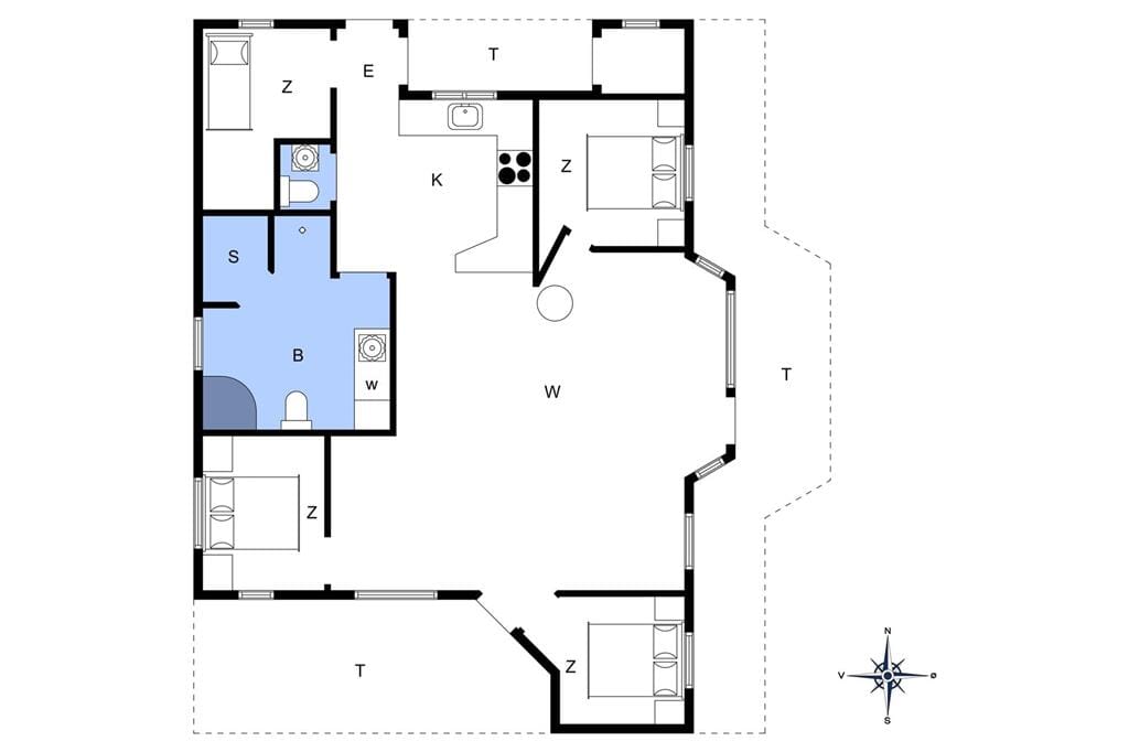 Indretning 1-4 Sommerhus 415, Søholmvej 1, DK - 6960 Hvide Sande