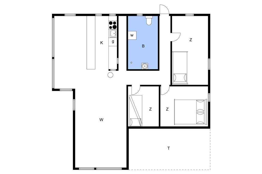 Indretning 1-11 Sommerhus 0204, P S Carlsvej 6, DK - 6792 Rømø