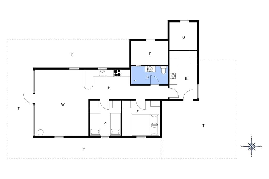 Indretning 1-20 Sommerhus 311, Lille Flyvholmvej 10, DK - 7673 Harboøre