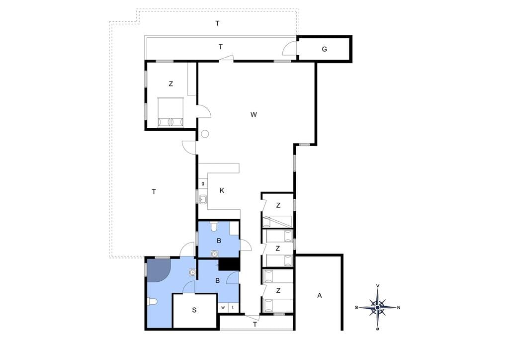 Innredning 1-14 Feirehus 970, Magnus Christensens Vej 15, DK - 9480 Løkken