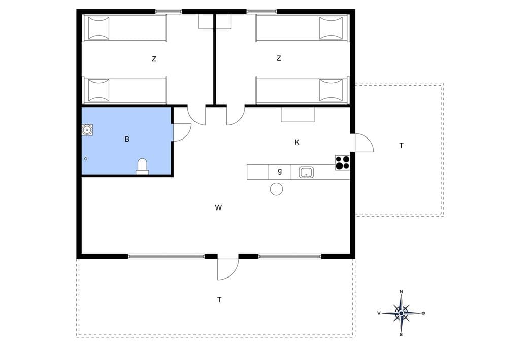Indretning 1-13 Sommerhus 586, Havbovej 30, DK - 7700 Thisted