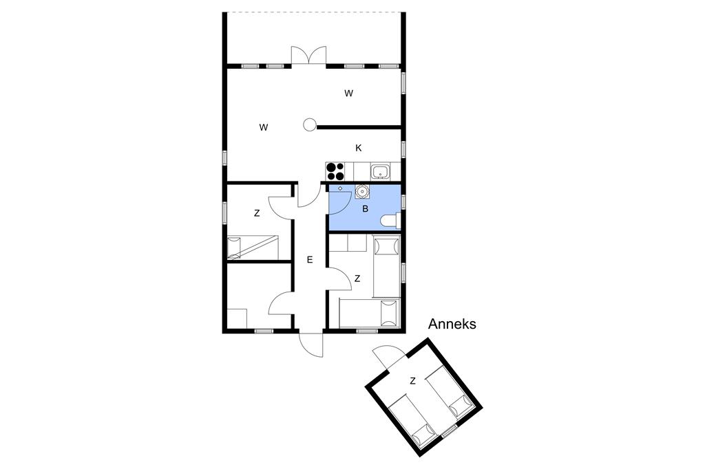 Indretning 1-3 Sommerhus M64138, Skåstrup Strand Øst 21, DK - 5400 Bogense
