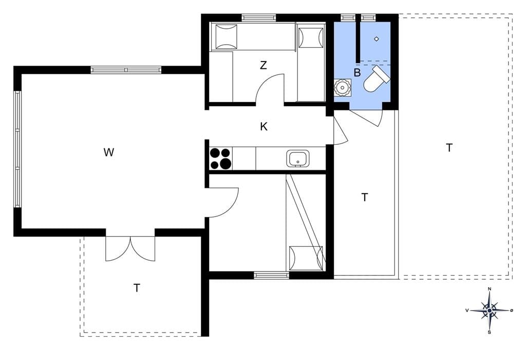 Innenausstattung 1-13 Ferienhaus 968, Vegebjergsti 7, DK - 7700 Thisted