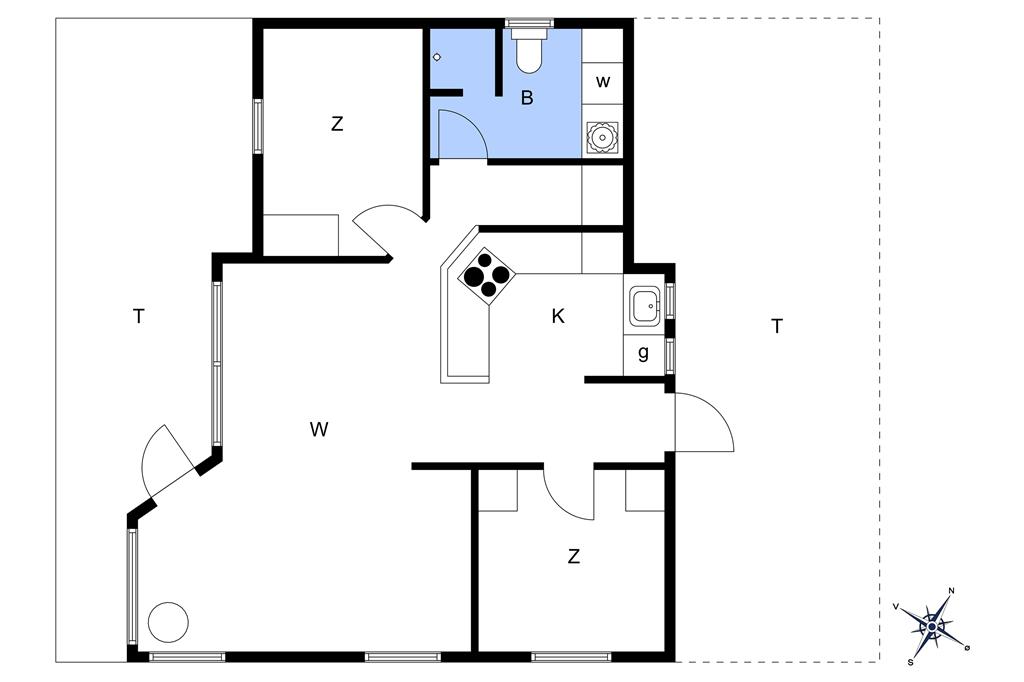 Indretning 1-26 Sommerhus SL227, Kongsmarkvej 55, DK - 4200 Slagelse