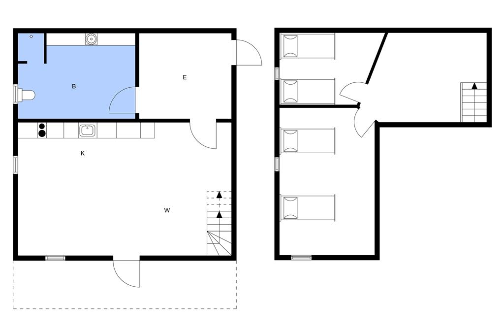 Indretning 1-3 Sommerhus L15007, Stavildvej 26, DK - 8832 Skals