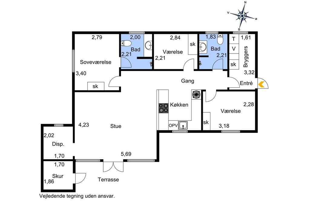 Indretning 1-23 Sommerhus 8104, Valmuevej 19, DK - 8410 Rønde