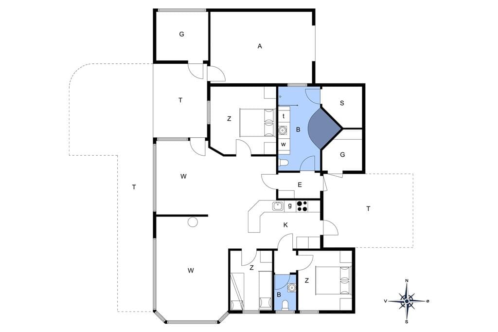 Indretning 21-172 Sommerhus JB154, Bredvandet 34, DK - 9690 Fjerritslev