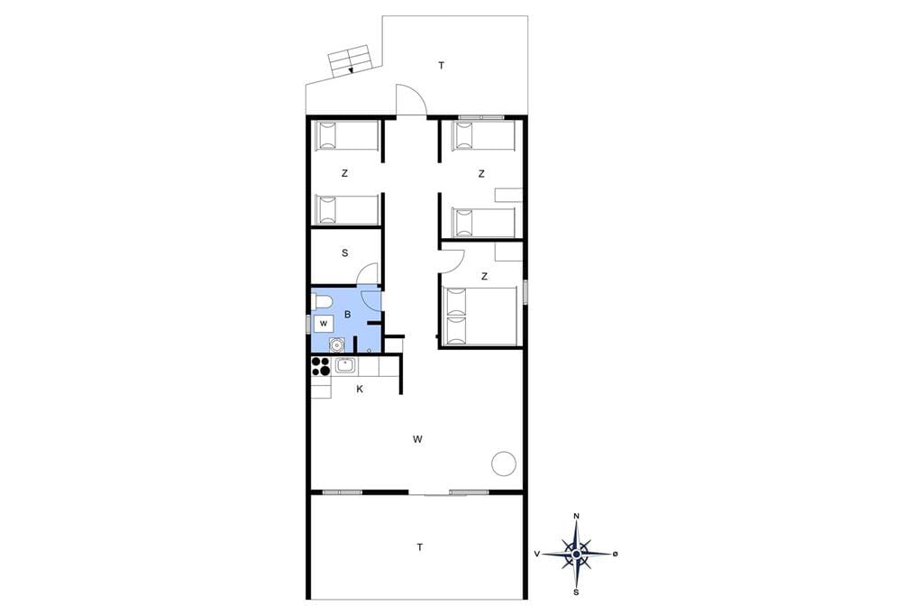 Indretning 1-11 Sommerhus 0293, Vestergade 3, DK - 6792 Rømø