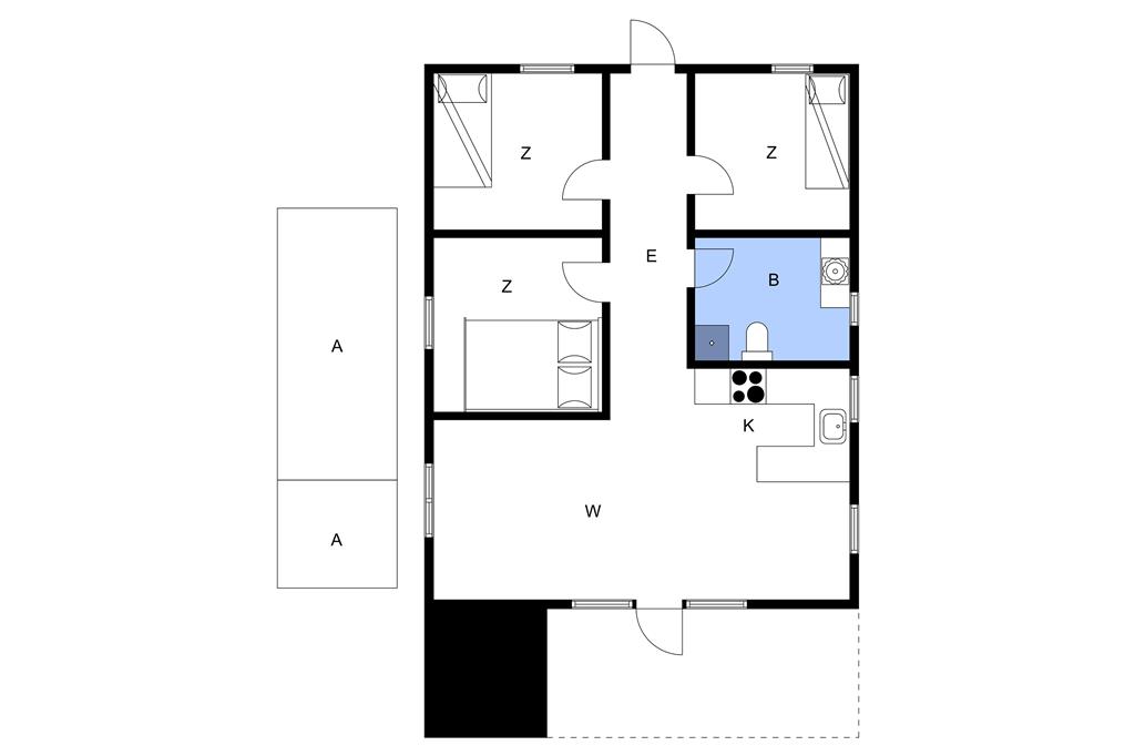 Innenausstattung 1-3 Ferienhaus F50305, Binderup Strandpark 34, DK - 6091 Bjert