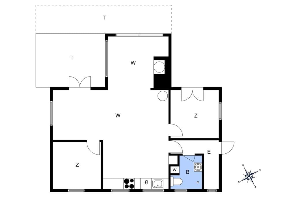 Indretning 1-1336 Sommerhus 1082-N, Hjertegræsvej 11, DK - 3300 Frederiksværk