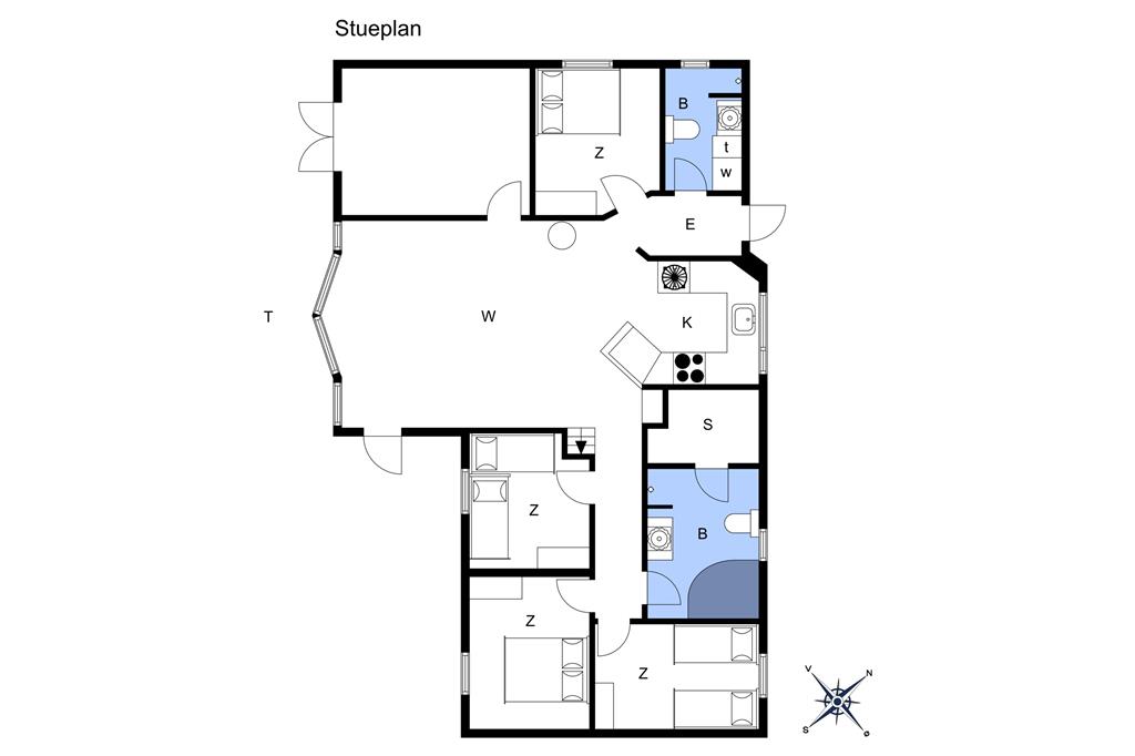 Indretning 1-174 Sommerhus M12010, Kaninstien 58, DK - 4873 Væggerløse