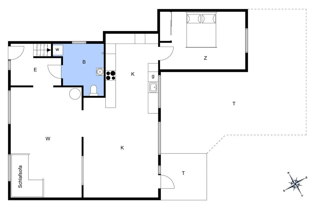 Indretning 1-3 Sommerhus M70125, Kirkevejen 26, DK - 5960 Marstal