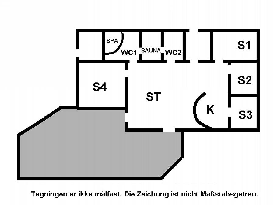 Indretning 1-15 Sommerhus 1312, Kærhøgevej 60, DK - 4780 Stege