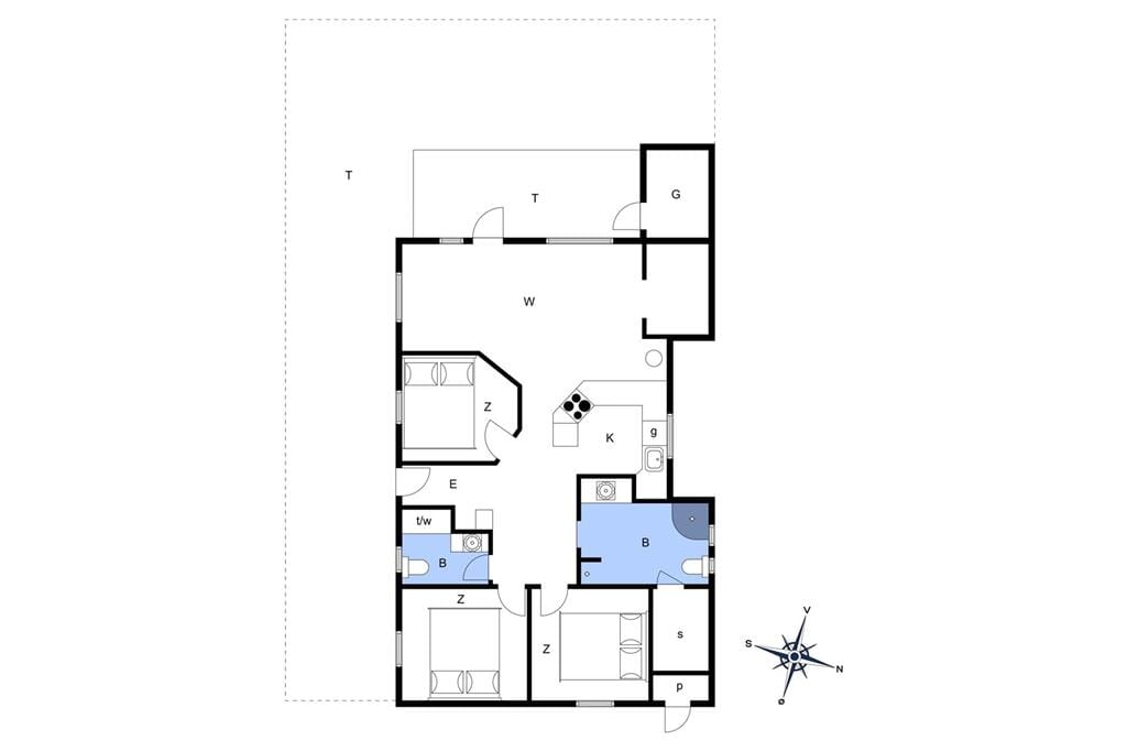 Indretning 1-172 Sommerhus JB699, Revlingestien 43, DK - 9690 Fjerritslev