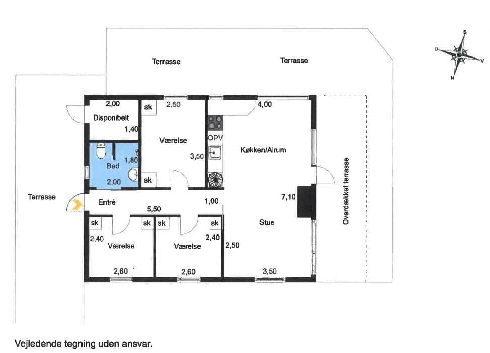 Indretning 1-23 Sommerhus 8206, Skråningen 2, DK - 8420 Knebel