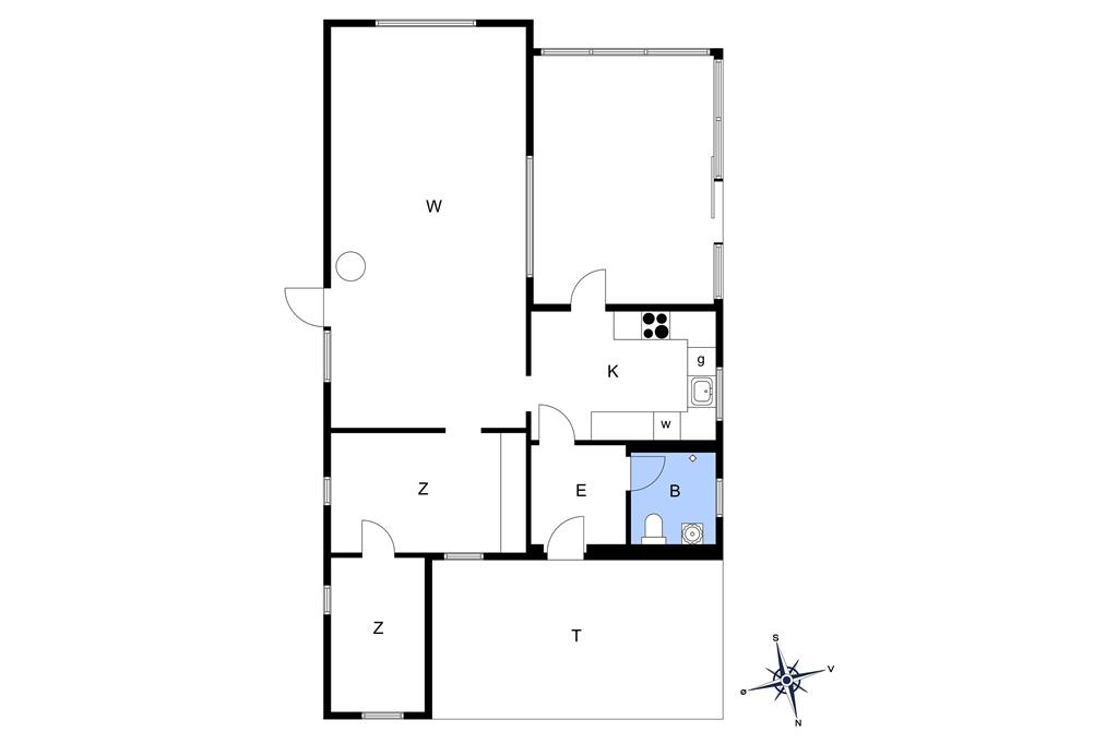 Indretning 1-26 Sommerhus SL235, Papegøjevej 7, DK - 4200 Slagelse