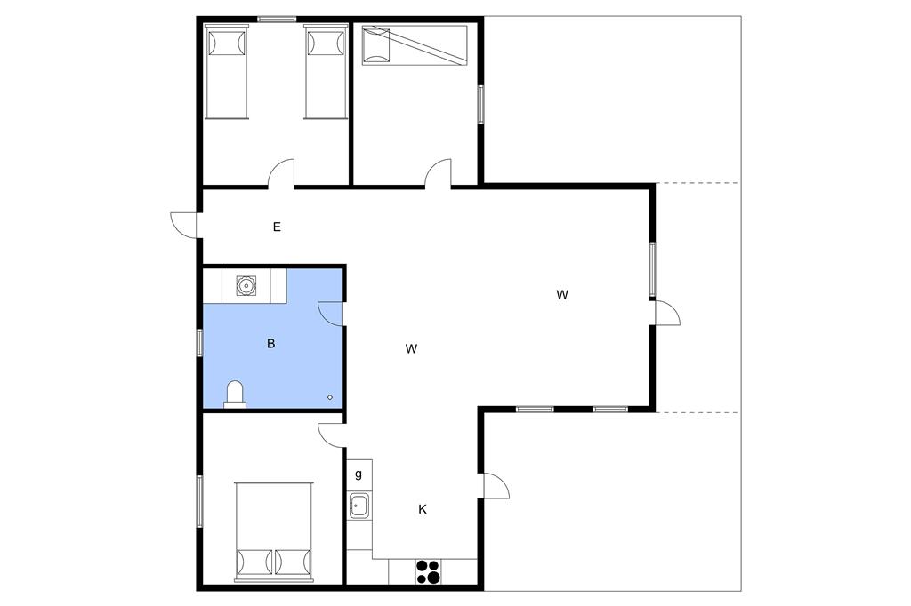Indretning 1-3 Sommerhus L14170, Kybehuse 85, DK - 7870 Roslev