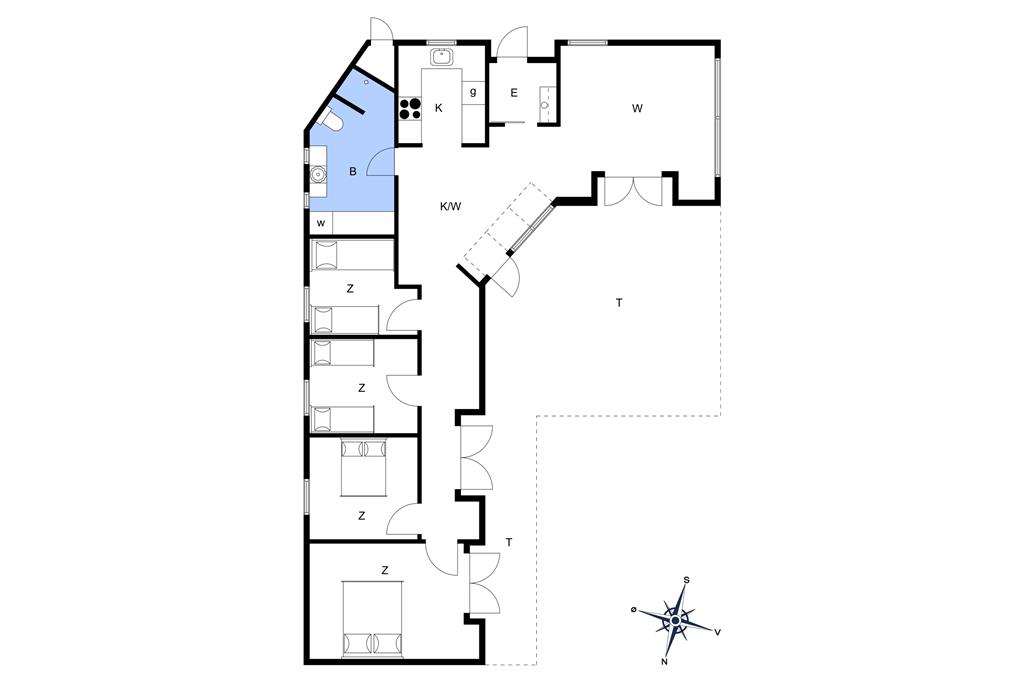 Indretning 1-172 Sommerhus JB891, Lynghøjsletten 35, DK - 9690 Fjerritslev