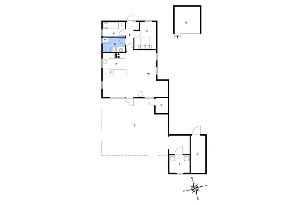 Inredning 1-176 Stuga BL1023, Doggerbanke 11, DK - 9493 Saltum