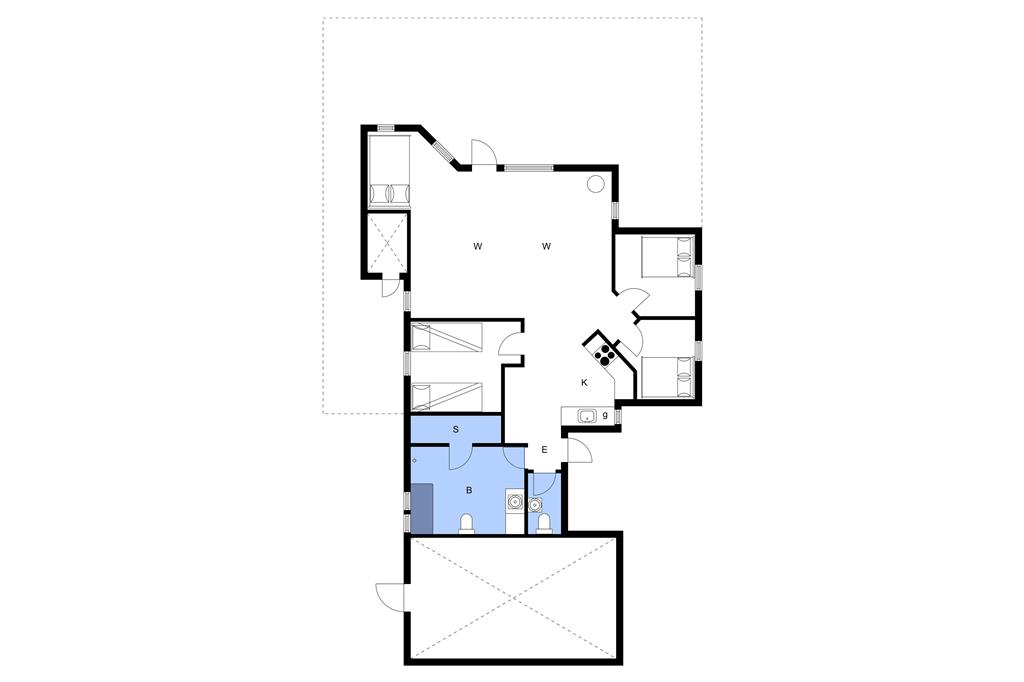 Indretning 1-3 Sommerhus M65070, Mellembakken 9, DK - 5610 Assens
