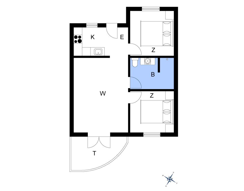 Indretning 1-401 Sommerhus HA152, Portlandsvej 31, DK - 9370 Hals