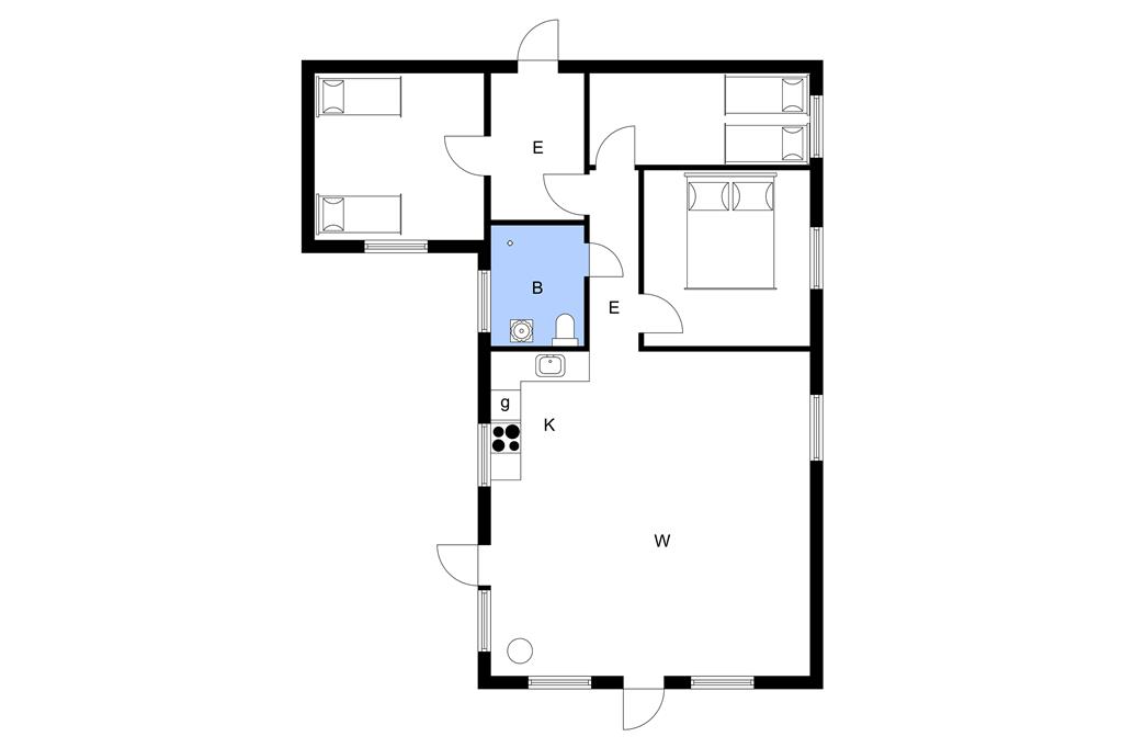 Indretning 1-3 Sommerhus L15192, Svanevej 40, DK - 7840 Højslev