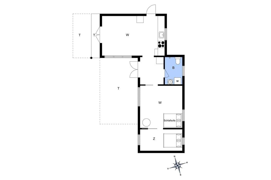 Indretning 1-15 Sommerhus 3001, Rusen 29, DK - 4780 Stege